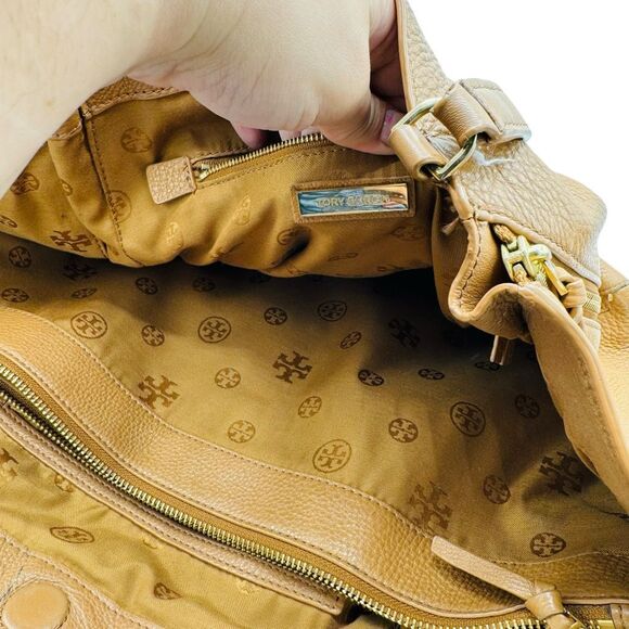 Tory Burch ivy tote bag brown leather large purse - Picture 10 of 10